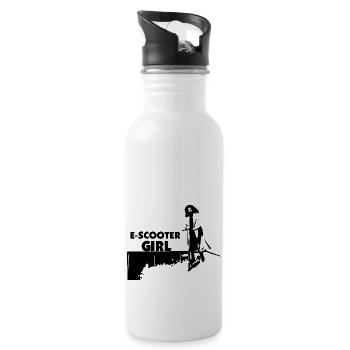 E-Scooter E-Roller Scooter - Water bottle with straw - white - Right
