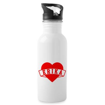 Erika Herzen - Water bottle with straw - white - Right