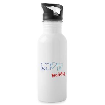 Diver Dive Buddy Scuba - Trinkflasche mit integriertem Trinkhalm - Weiß - Rechts