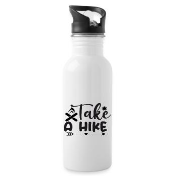 Take A Hike - Trinkflasche mit integriertem Trinkhalm - Weiß - Rechts