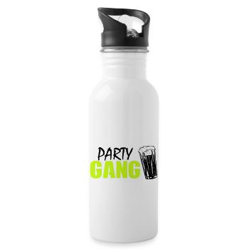 Party Gang - Water bottle with straw - white - Right