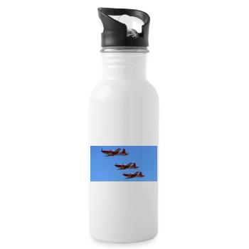 PC-7 Team Swiss Air Force - Trinkflasche mit integriertem Trinkhalm - Weiß - Rechts