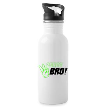 peace bro 02 - Trinkflasche mit integriertem Trinkhalm - Weiß - Rechts