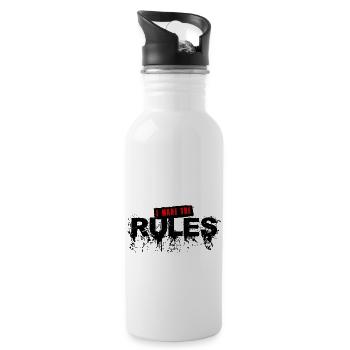 I make the rules panel text slogan quote 20 - Water bottle with straw - white - Right