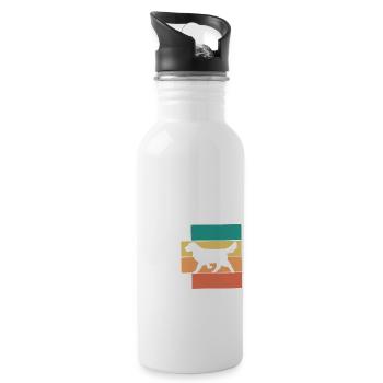 Dog Hund - Trinkflasche mit integriertem Trinkhalm - Weiß - Rechts