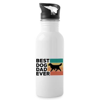 Dog Hund - Trinkflasche mit integriertem Trinkhalm - Weiß - Rechts
