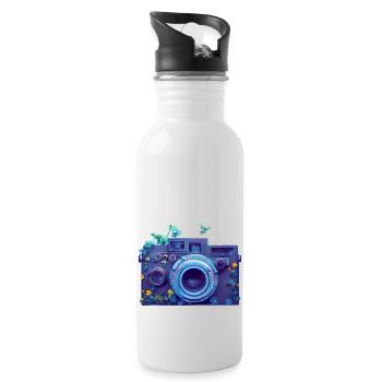 Photographer Camera Photographers Funny Photography - Water bottle with straw - white - Right