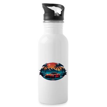 NEED 4 SPEED - Trinkflasche mit integriertem Trinkhalm - Weiß - Rechts