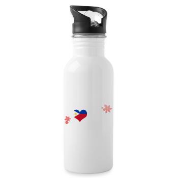 Philippines Filipino Flag Pride I Cadeau - Gourde avec paille intégrée - blanc - Droite