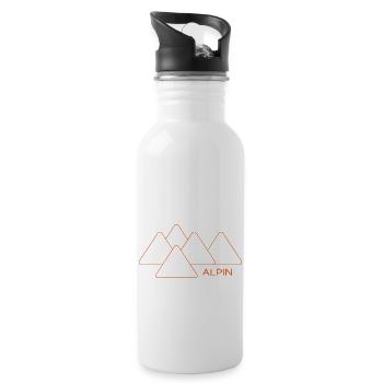 Randonnée alpine sommet crête montagne Hüttengaudi montagne - Gourde avec paille intégrée - blanc - Droite