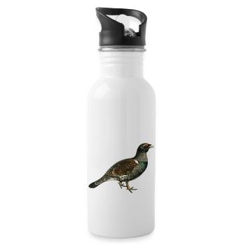 Bird forest animal - Water bottle with straw - white - Right