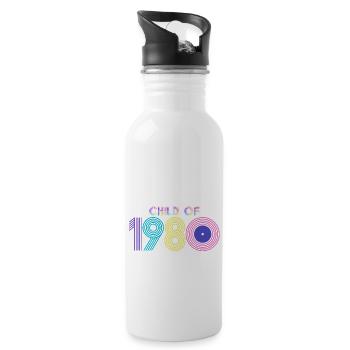 Child of 1980, You're a Classic! - Water bottle with straw - white - Right