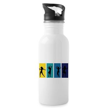 Dancing Dance Music - Water bottle with straw - white - Right