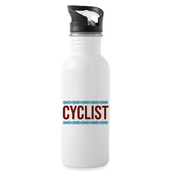 Fahrrad - Trinkflasche mit integriertem Trinkhalm - Weiß - Rechts