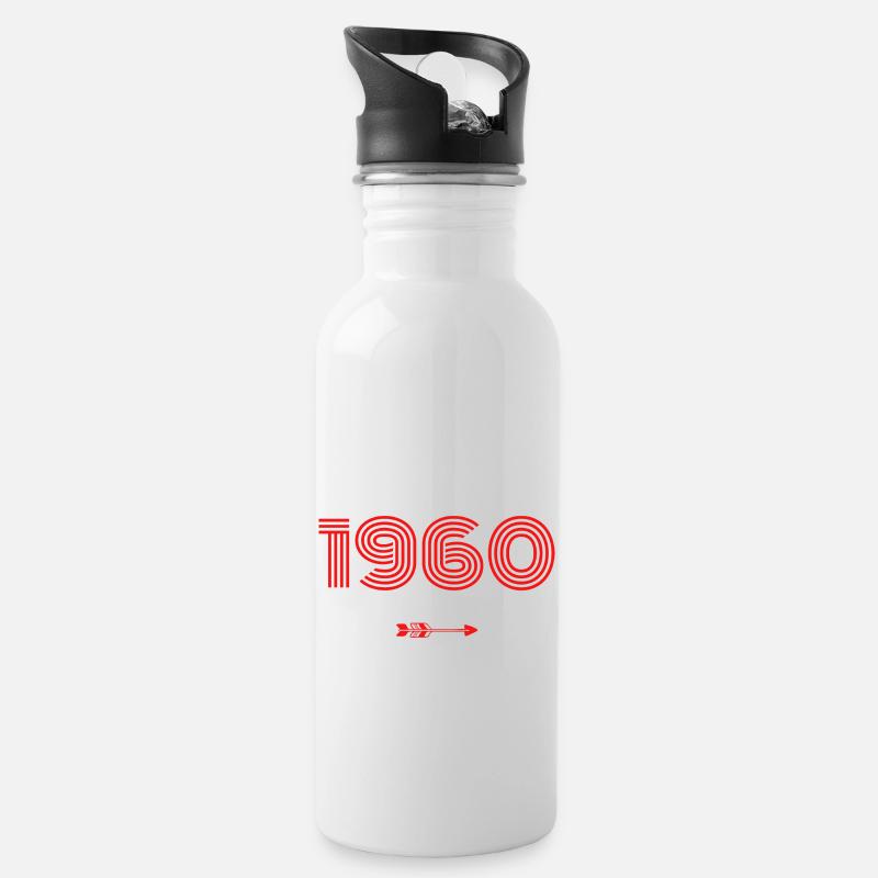 Né en 1960 - Gourde avec paille intégrée - blanc