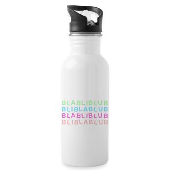 Bla Bli Blub - Trinkflasche mit integriertem Trinkhalm - Weiß - Rechts