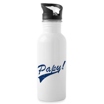Papy vintage - Gourde avec paille intégrée - blanc - Droite