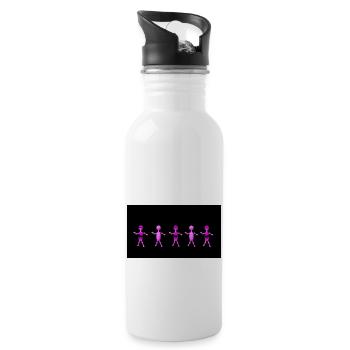 Figuren - Trinkflasche mit integriertem Trinkhalm - Weiß - Rechts