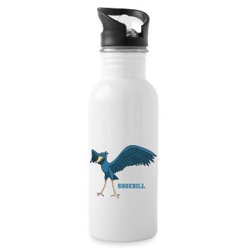 Bec-de-chaussure Ornithologue Forêt I Cadeau - Gourde avec paille intégrée - blanc - Droite