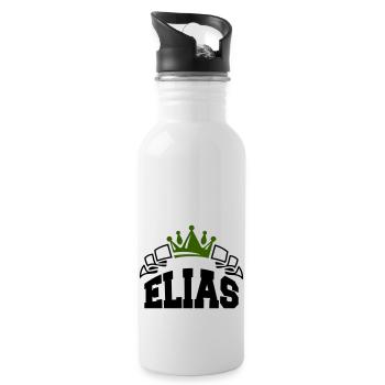 elias - Trinkflasche mit integriertem Trinkhalm - Weiß - Rechts
