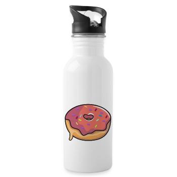 Doughnut - Water bottle with straw - white - Right