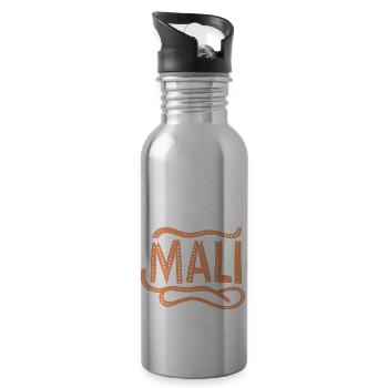 Mali - Gourde avec paille intégrée - argent clair - Droite