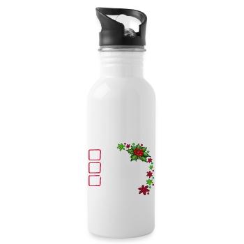 Nice Naughty I Swear I Tried Liste Weihnachten - Trinkflasche mit integriertem Trinkhalm - Weiß - Rechts