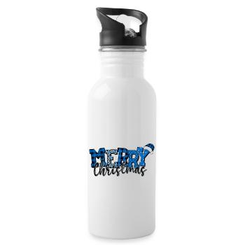 Weihnachten Weihnachtsmann Weihnachtsmann ungezogene Feiertage Winter - Trinkflasche mit integriertem Trinkhalm - Weiß - Rechts