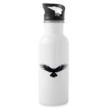 Raven - Water bottle with straw - white - Right