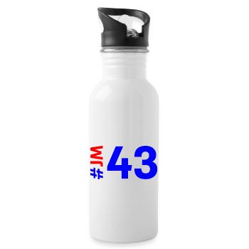 JM43 - Gourde avec paille intégrée - blanc - Droite
