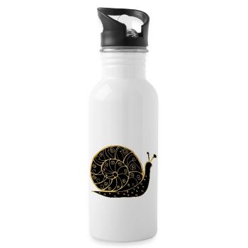 Snail - Water bottle with straw - white - Right