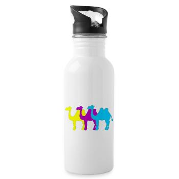 Camels - Water bottle with straw - white - Right