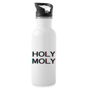 Holy Moly - Trinkflasche mit integriertem Trinkhalm - Weiß - Rechts