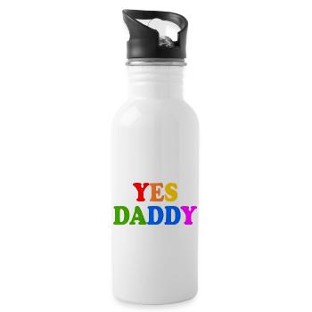 Yes daddy - Water bottle with straw - white - Right