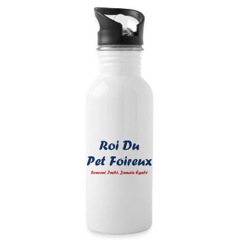 Roi du pet foireux - Gourde avec paille intégrée - blanc - Droite