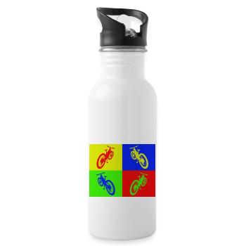 MTB Pop Art color - Trinkflasche mit integriertem Trinkhalm - Weiß - Rechts