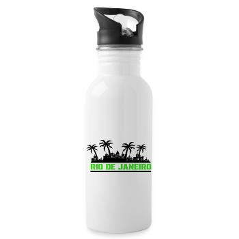rio de janeiro - Trinkflasche mit integriertem Trinkhalm - Weiß - Rechts