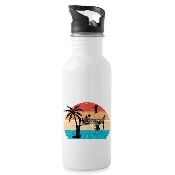 Volleyball - Water bottle with straw - white - Right