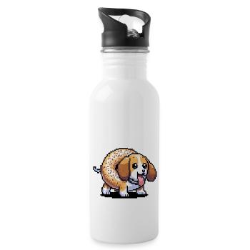 Beagle Bagel - Trinkflasche mit integriertem Trinkhalm - Weiß - Rechts