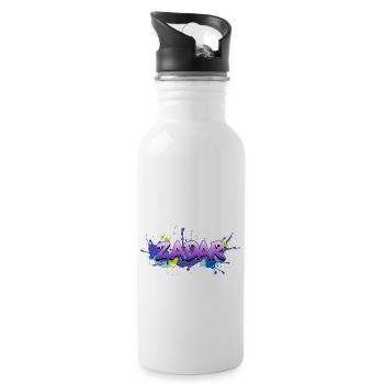 croatia hrvatska croatia hrv hr travel zadar pag - Water bottle with straw - white - Right