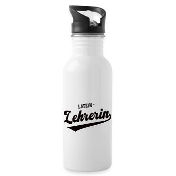 Latein Lehrerin Schule Beste Lateinlehrerin Latin - Trinkflasche mit integriertem Trinkhalm - Weiß - Rechts