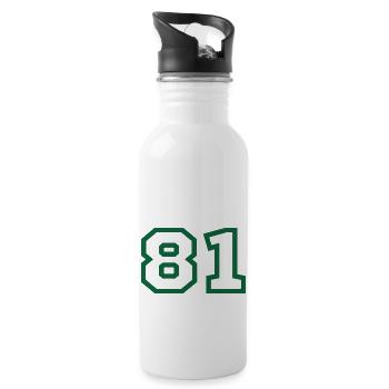 Numéro 81 sport - Gourde avec paille intégrée - blanc - Droite