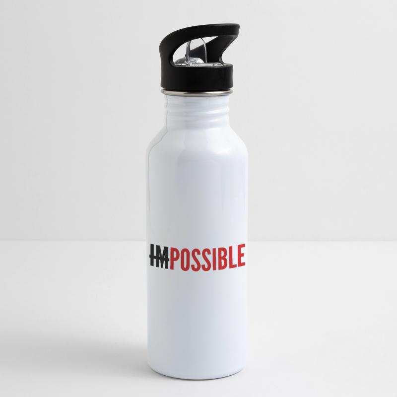 IMPOSSIBLE - POSSIBLE Gourde avec paille intégrée