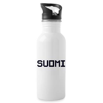 SUOMI Finland - Trinkflasche mit integriertem Trinkhalm - Weiß - Rechts