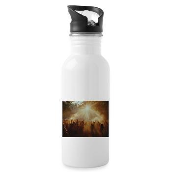 Festival sunrise - Trinkflasche mit integriertem Trinkhalm - Weiß - Rechts