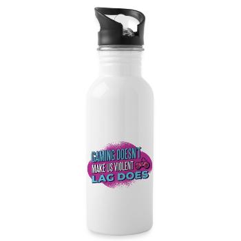 6395 GamingQuote PR t-shirt - Gourde avec paille intégrée - blanc - Droite