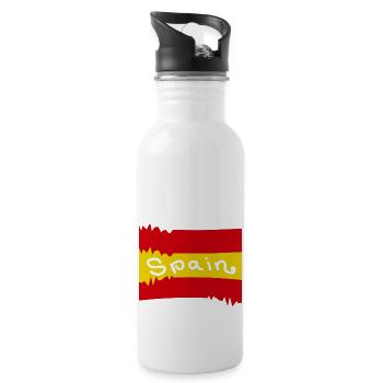 Spanien - Trinkflasche mit integriertem Trinkhalm - Weiß - Rechts