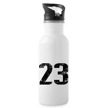 23 Number Jersey - Water bottle with straw - white - Right