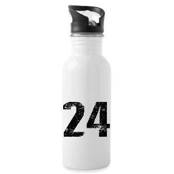 24 Number Jersey - Water bottle with straw - white - Right