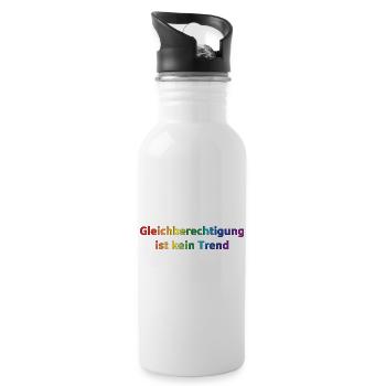 Equality is not a trend rainbow - Water bottle with straw - white - Right